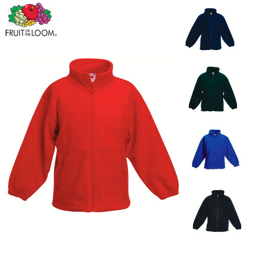 Fruit of the Loom Kinder Fleece Jacke Kids 104  164 Neu