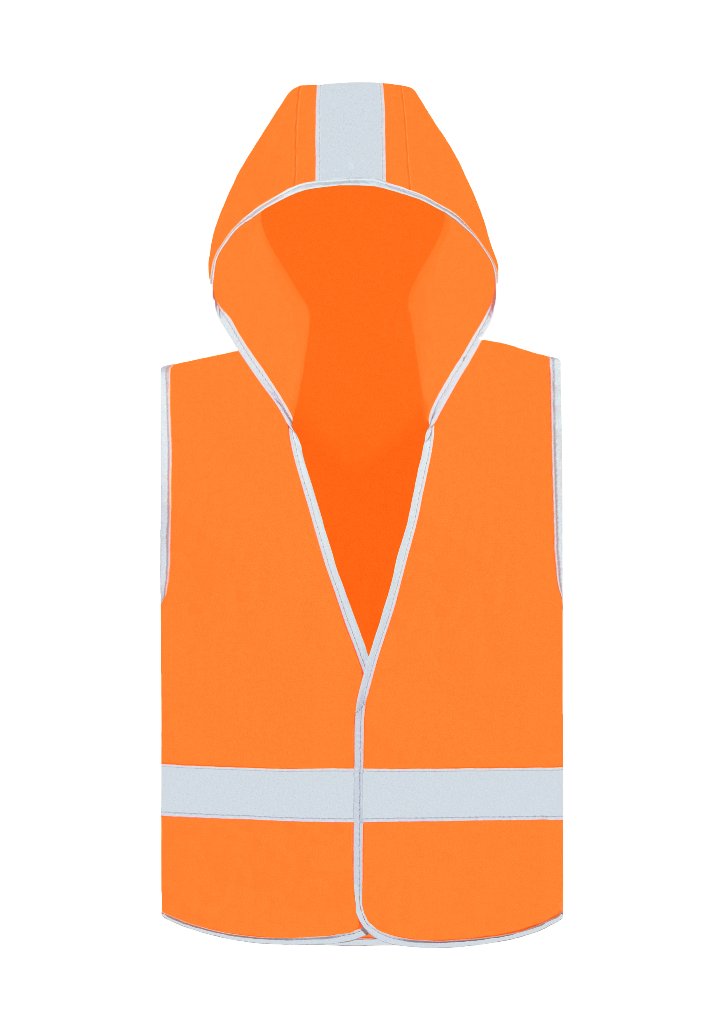 Kids´ Hooded Hi-Vis Safety Vest Odense Signal Orange S (7-12 years)