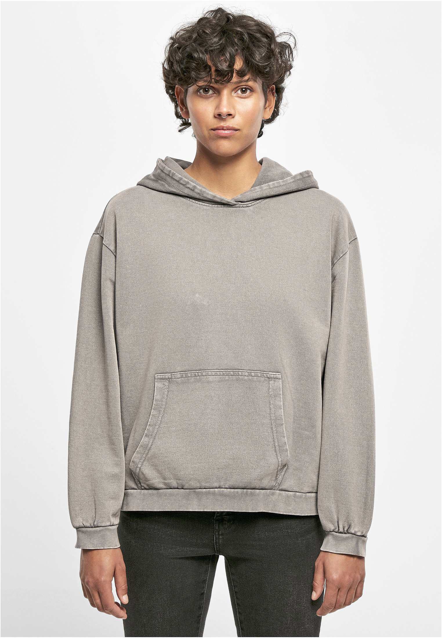 Build Your Brand Damen Acid Washed Oversize Hoody