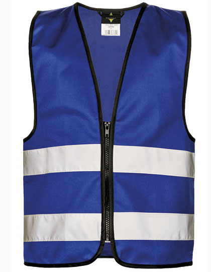 Kids´ Hi-Vis Safety Vest With Front Zipper Aalborg Royal Blue XXS (3/4 years)