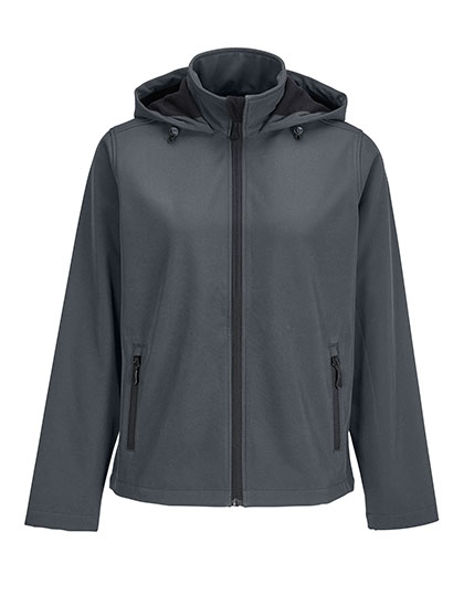 Women´s Race Softshell Hooded Jacket Charcoal Grey (Solid) XXL