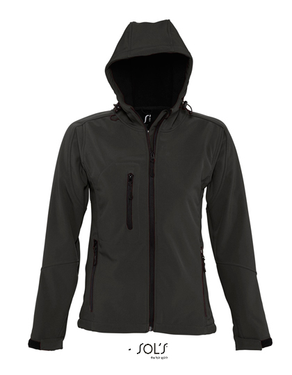 Women´s Hooded Softshell Jacket Replay Black XXL
