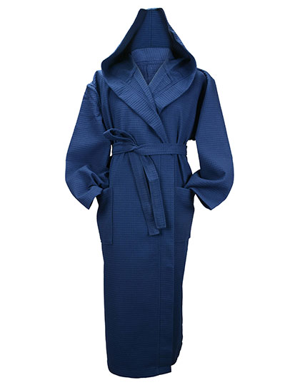 Robezz® Waffel-Kapuzenbademantel French Navy 4XL