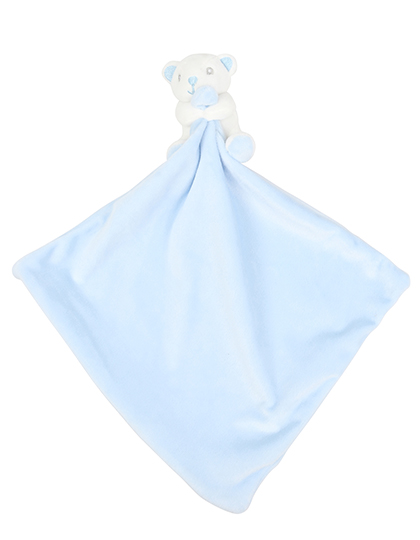 Baby Animal Comforter With Rattle Blue Bear One Size