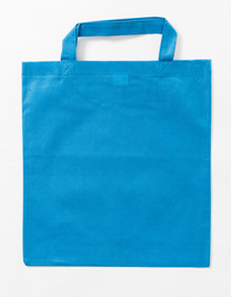 PP Shopper Bag Short Handles Light Blue (ca. Pantone 2995U-HKS 40) approx. 38 x 42 cm