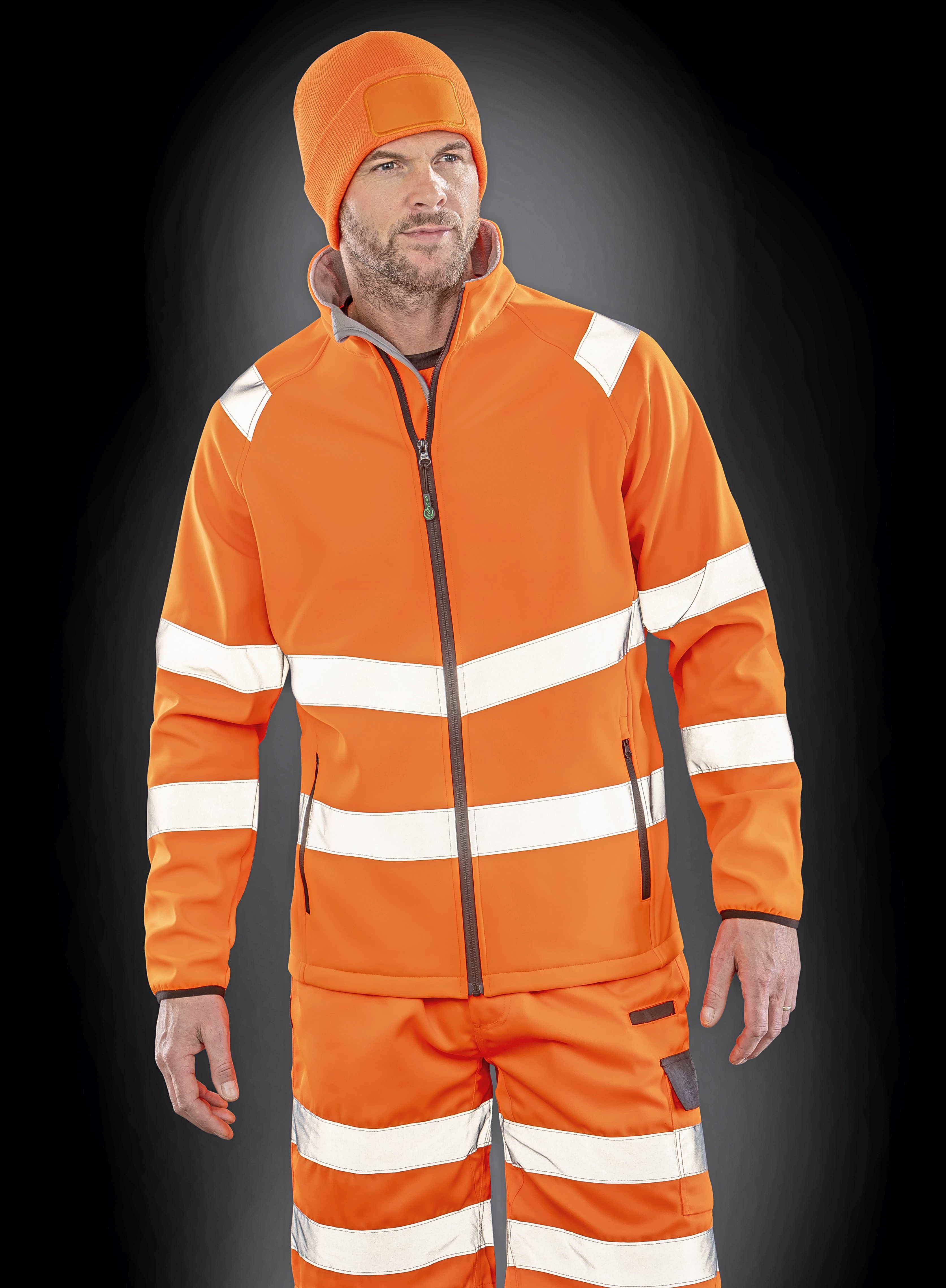 Recycled Printable Safety Softshell Jacket