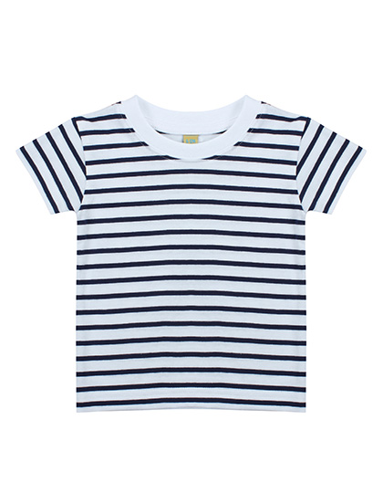Short Sleeved Stripe T Shirt White 3-4 years