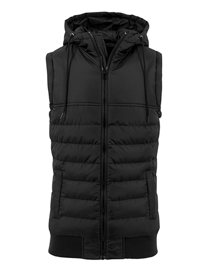 Build Your Brand Bubble Vest Black / Black 5XL