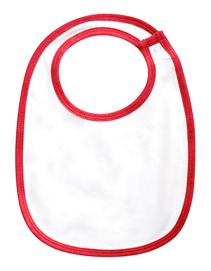 Single Layer Bib White / Red One Size