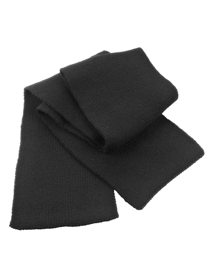 Classic Heavy Knit Scarf Black One Size