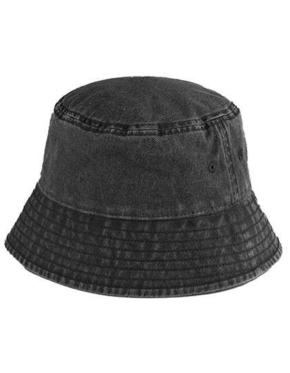Beechfield Vintage Bucket Hat Vintage Black