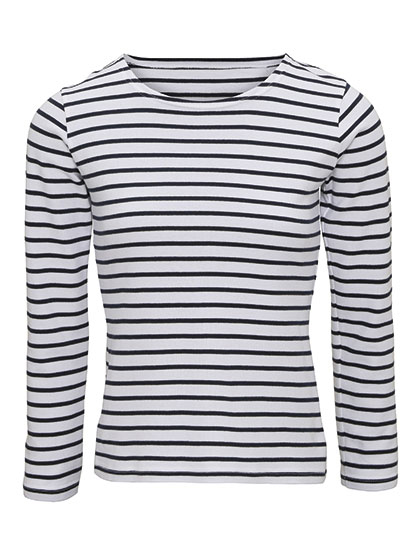 Damen Marinière Coastal Langarmshirt White-Navy XL