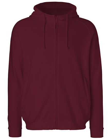 Unisex Hoodie With Hidden Zip Bordeaux 3XL