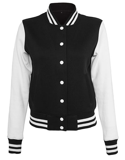 Build Your Brand Damen Sweat College Jacket Black / White XL
