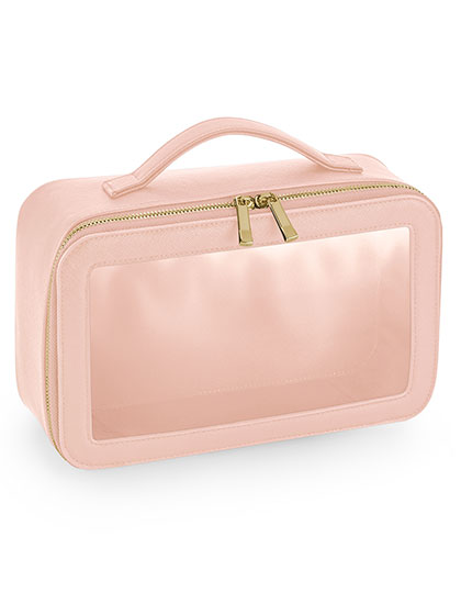 Boutique Clear Window Travel Case Soft Pink 26 x 16 x 9 cm