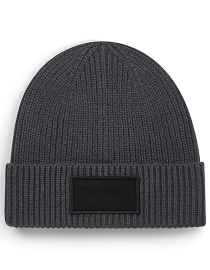 Beechfield Fashion Patch Beanie Graphite Grey