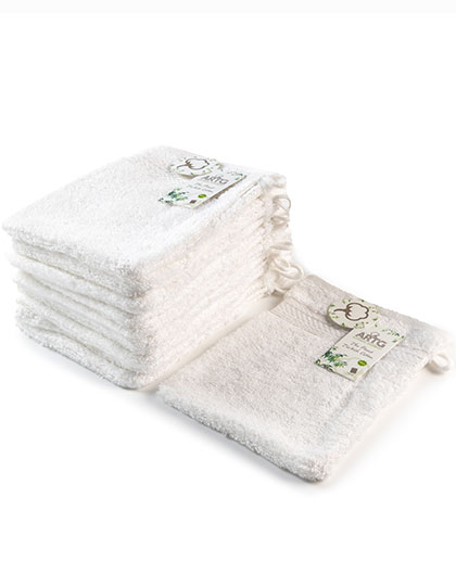 Natural Bamboo Waschhandschuh White 16 x 22 cm