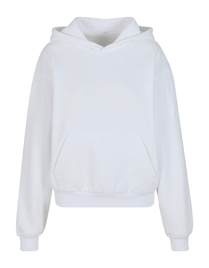 Build Your Brand Ladies Loose Fit Hoody White 5XL