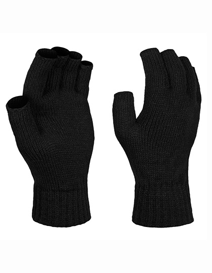 Fingerless Mitts Black One Size