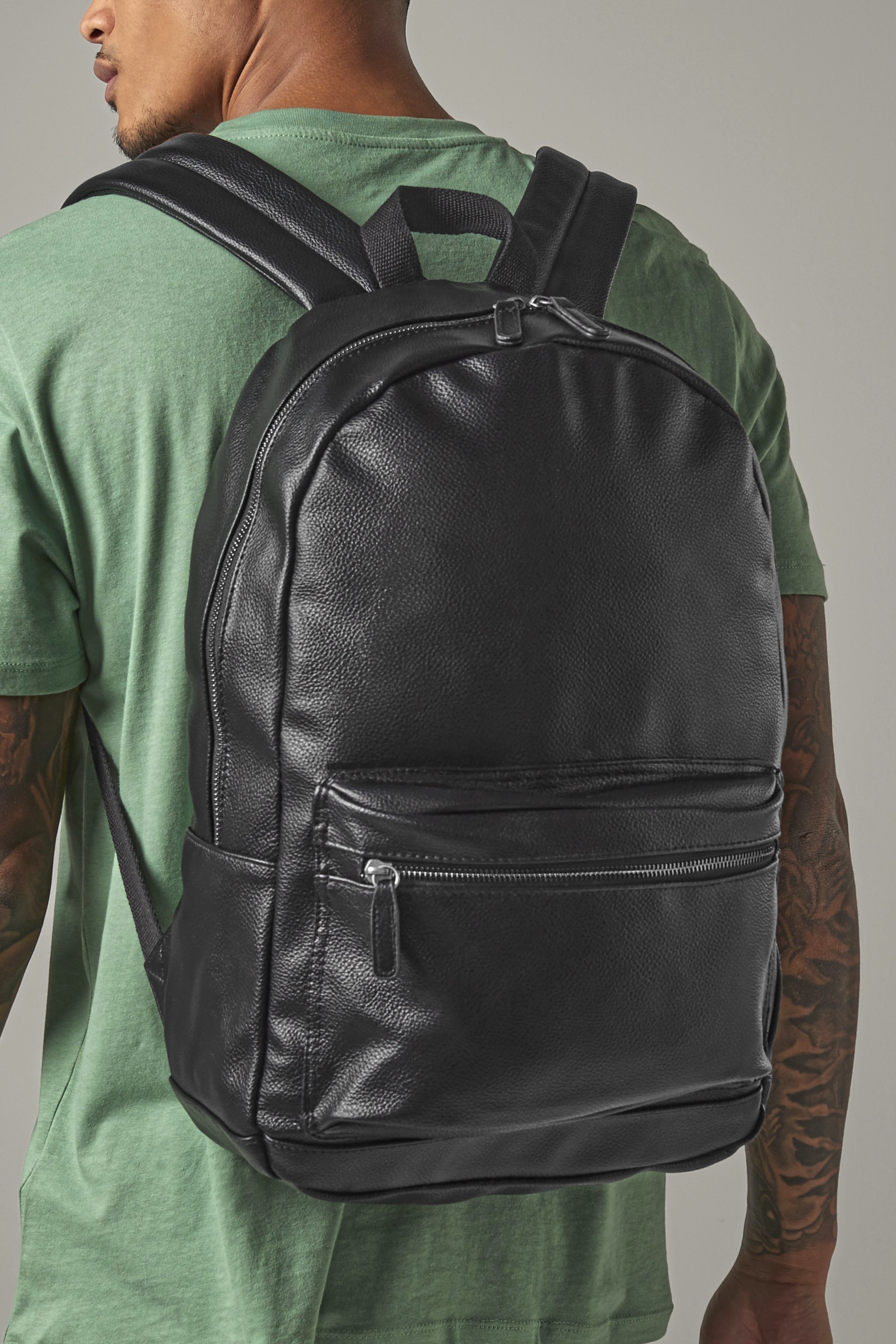 Faux Leather Fashion Backpack