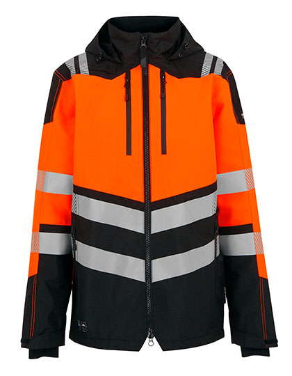Hi-Vis X-Pro Waterproof Shell Jacket (Class 2) Black / Orange 4XL