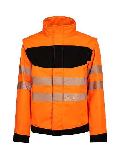 EOS Hi-Vis Workwear Softshell Jacket With Printing Area Signal Orange 5XL