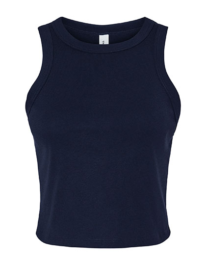Women´s Micro Rib Racer Tank Solid Navy Blend XXL