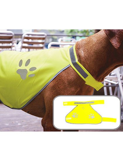 Stretchy Hi-Vis Safety Vest For Dogs Buenos Aires Signal Yellow XL
