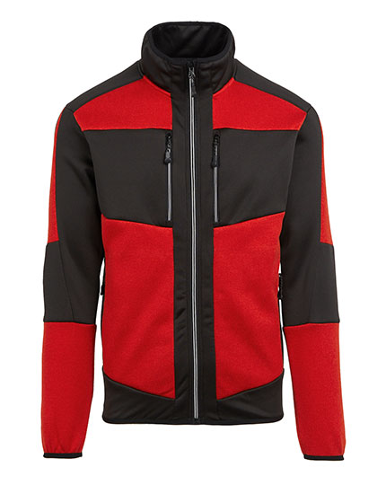 E-volve Unisex Knit Effect Stretch Midlayer Jacket Classic Red / Black 3XL