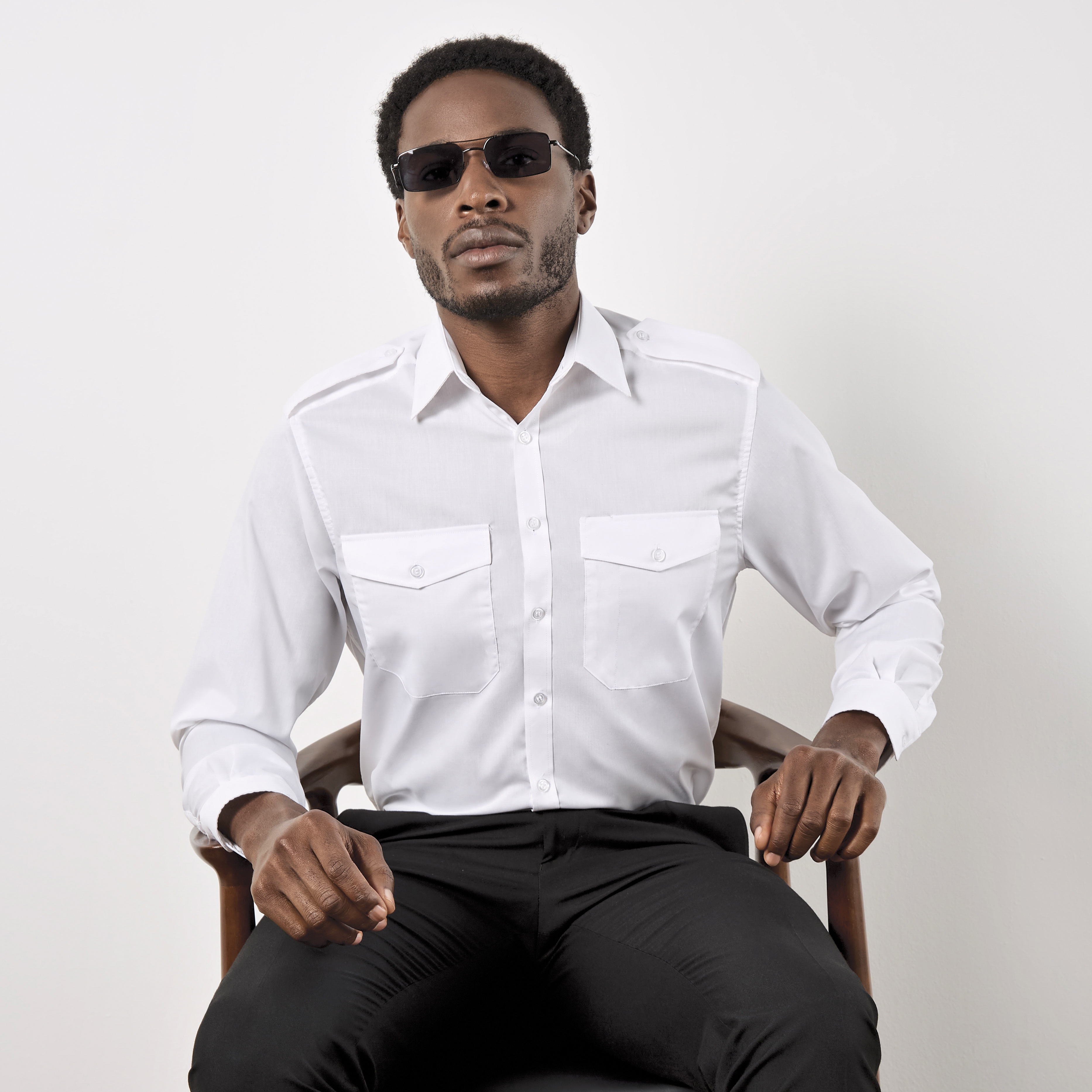 Men´s Tailored Fit Pilot Shirt Long Sleeve