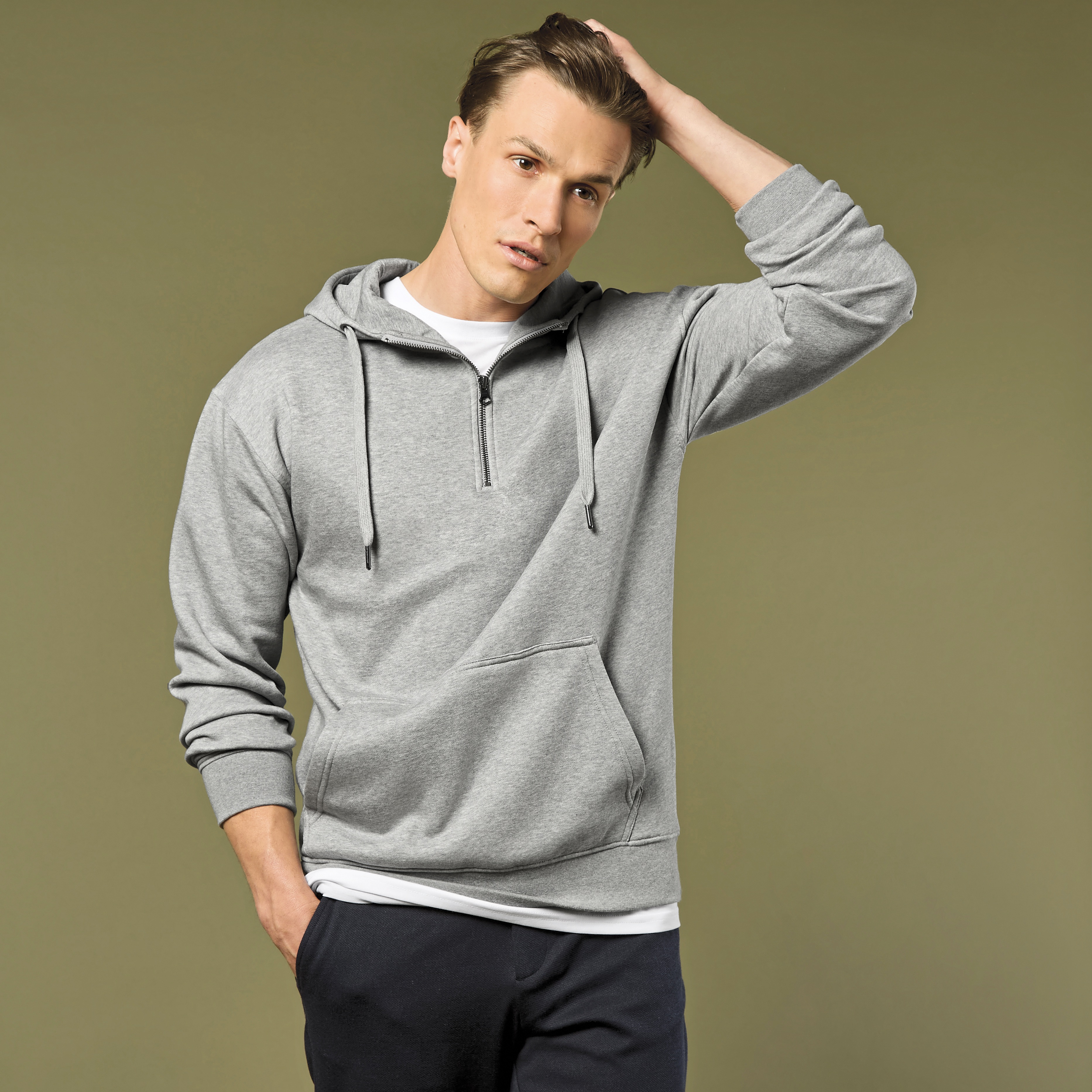 Regular Fit 1/4 Zip Hoodie