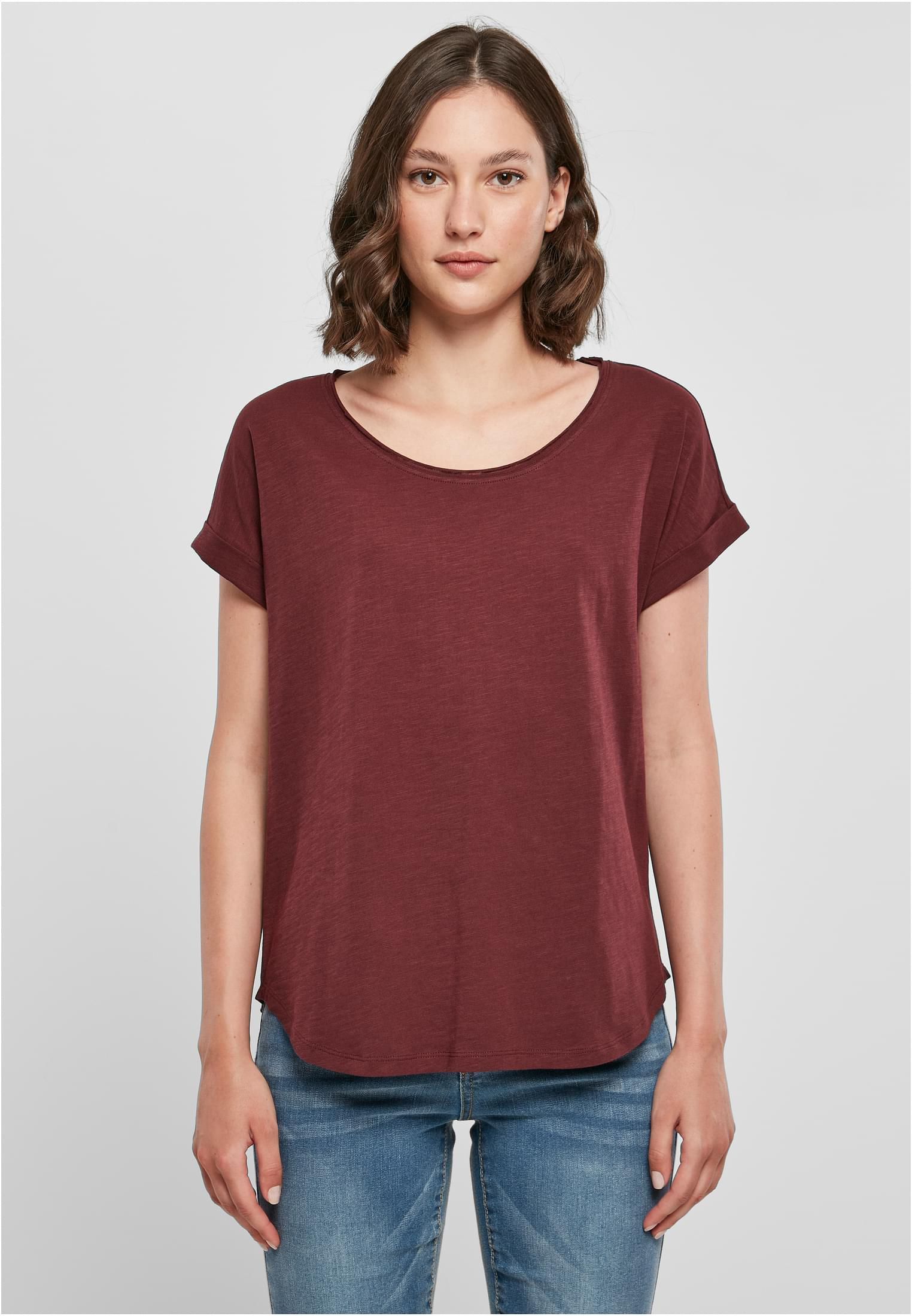 Build Your Brand Damen Long Slub Tee