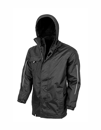 3-in-1 Transit Jacket With Printable Softshell Inner Black 4XL