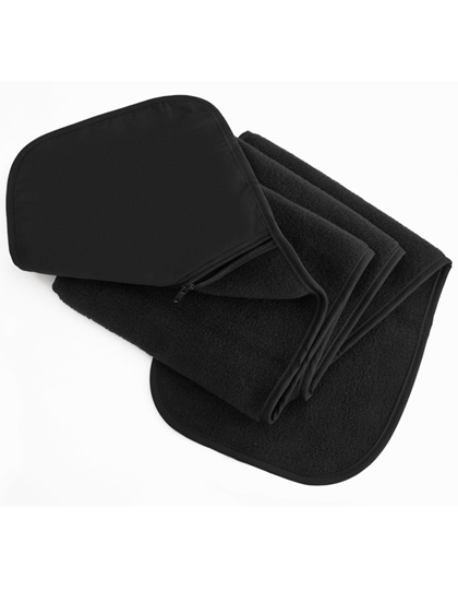 Polartherm™ Scarf With Zip Pocket Black 140 x 20 cm