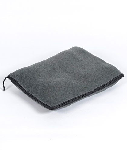 Mikrofleece-Decken-Kissen-Set Recycled Grey 180 x 130 cm
