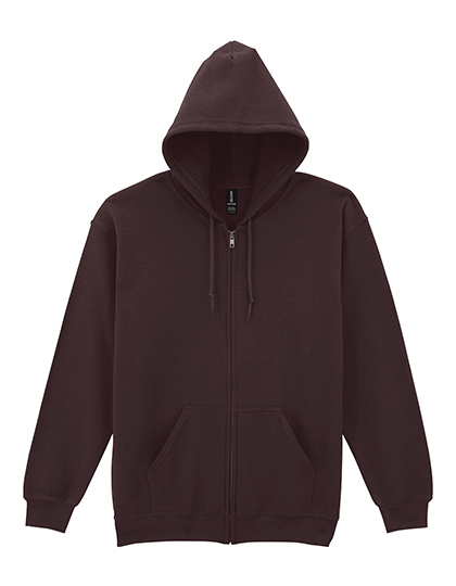 Gildan Heavy Blend™ Adult Full Zip Hooded Sweatshirt Dark Chocolate