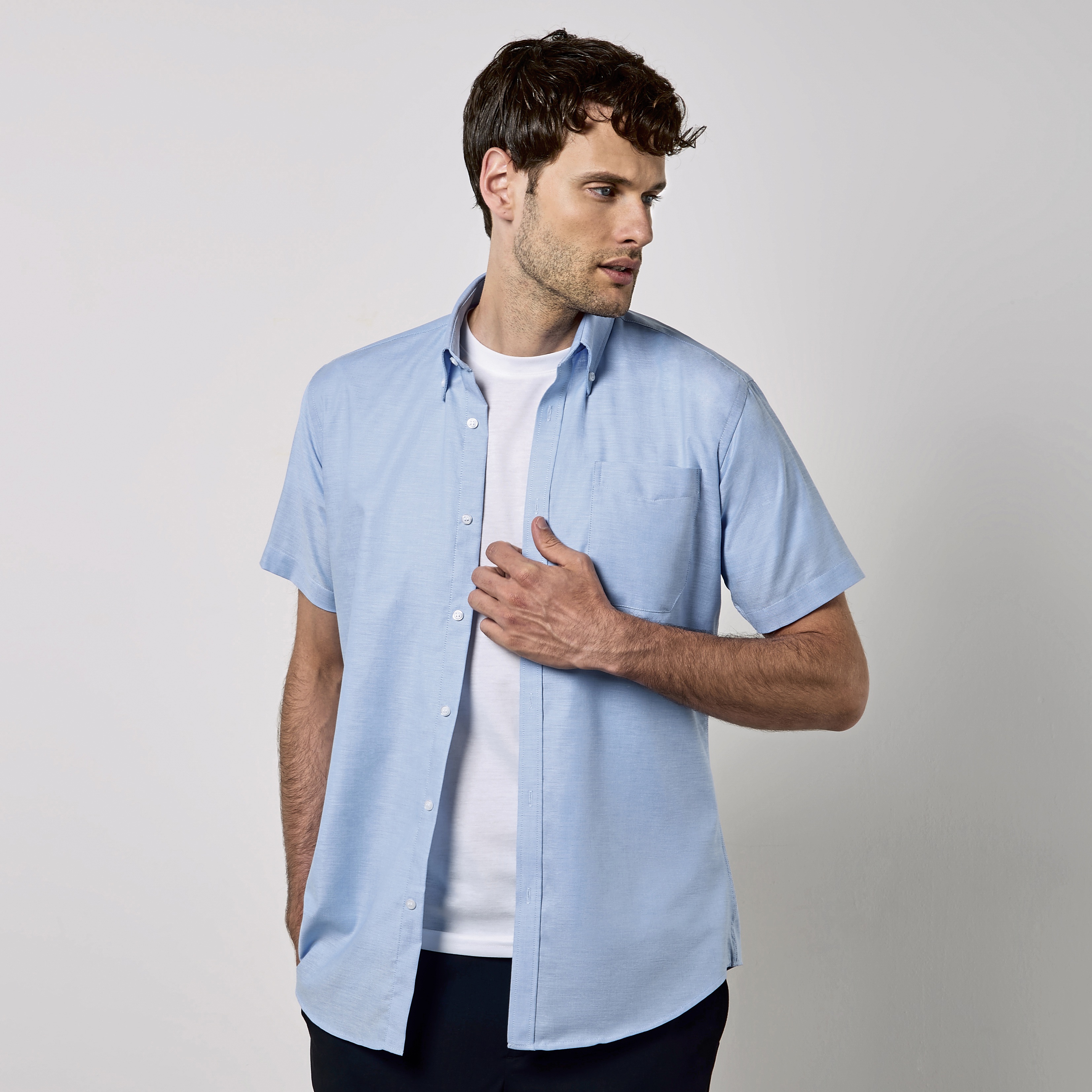 Men´s Slim Fit Workwear Oxford Shirt Short Sleeve