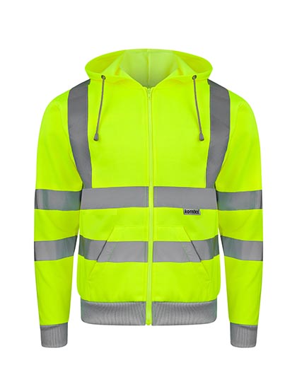 Hi-Vis Workwear Hooded Sweat-Jacket Galway Signal Yellow 3XL
