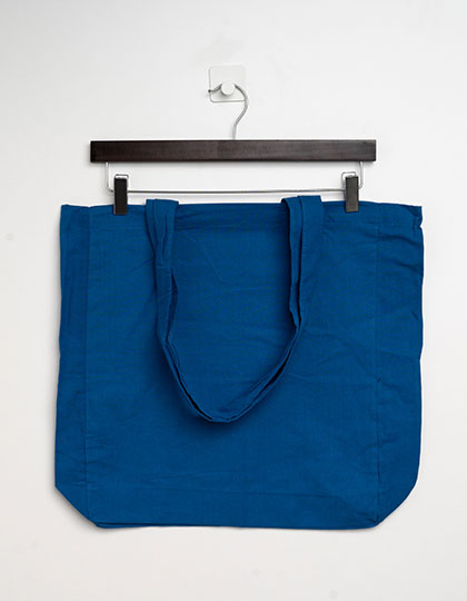 Cotton Bag Side Fold Long Handles Royal (ca. Pantone 285C) 38 x 42 x 10 cm
