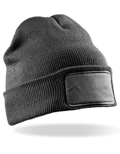 Double Knit Printers Beanie Grey One Size