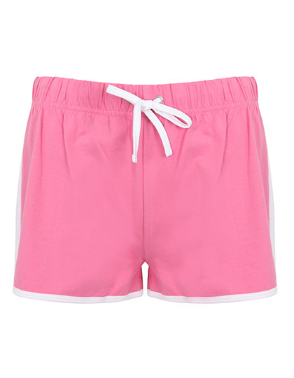 Women´s Retro Shorts Bright Pink / White XXL