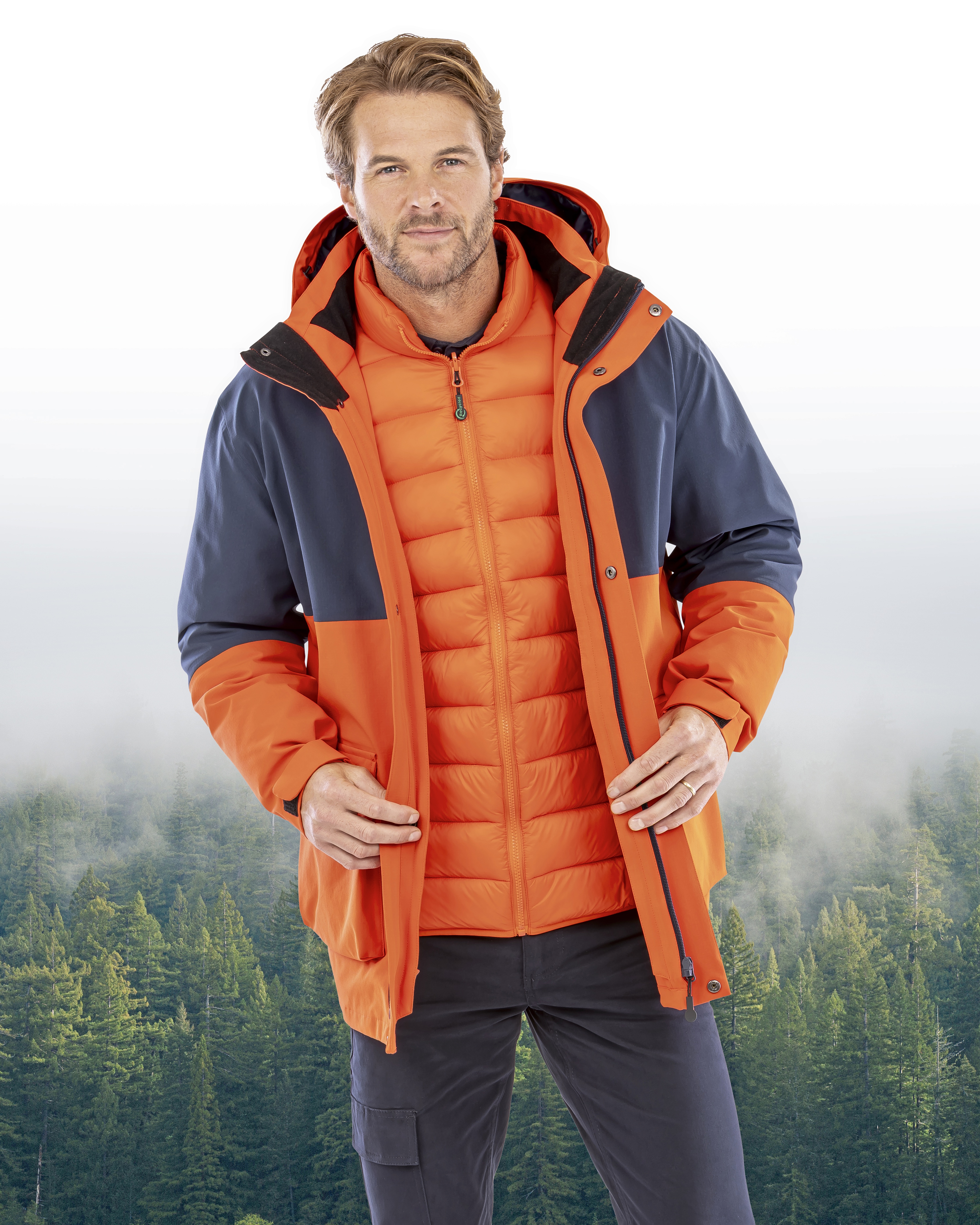 Recycled 3-In-1 Padded Ripstop Jacket