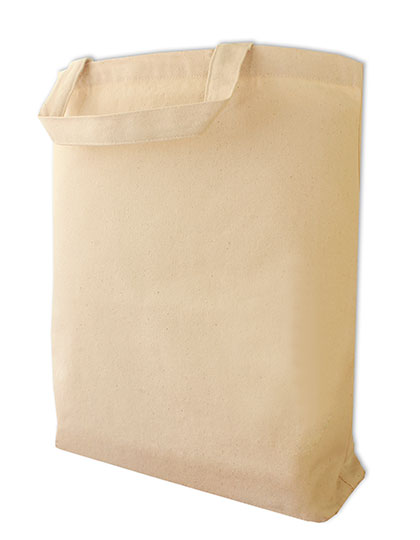 Canvas Carrier Bag Short Handle Natural 42 x 38 x 10 cm