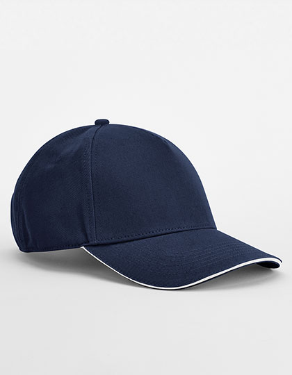 Beechfield EarthAware® Classic Organic Cotton 5 Panel Cap - Sandwich Peak French Navy