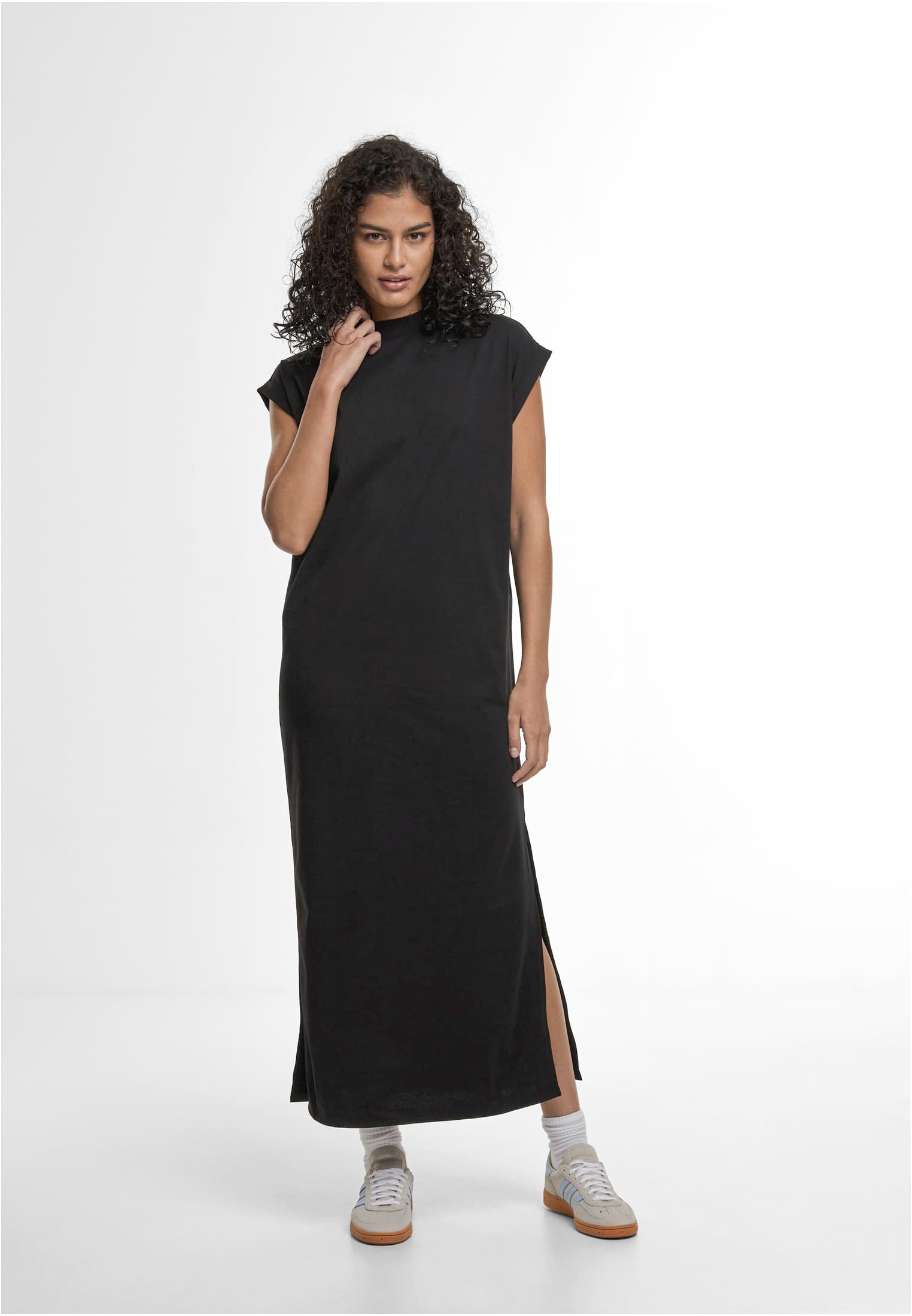 Build Your Brand Ladies Sorona® Long Extended Shoulder Dress