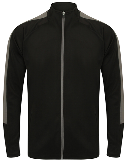 Adults Knitted Tracksuit Top Black / Gunmetal Grey 5XL