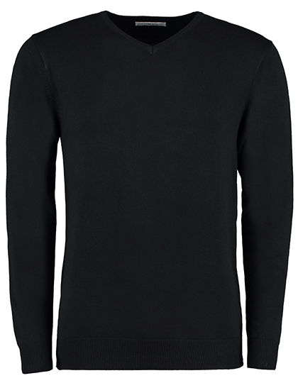 Regular Fit Arundel V-Neck Sweater Black 4XL