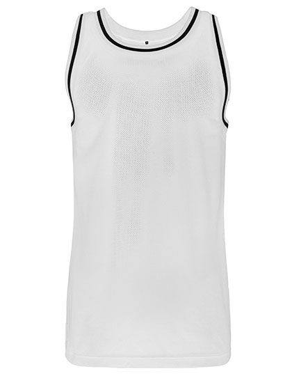 Build Your Brand Mesh Tanktop White / Black 5XL