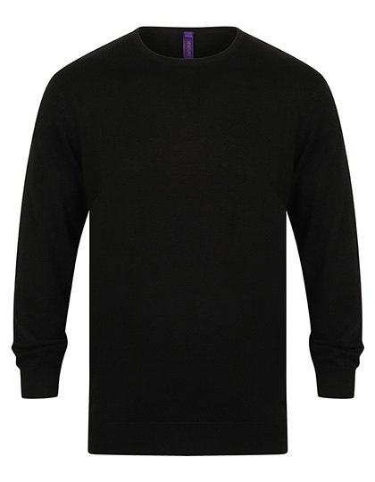 Men´s Lightweight Crew Neck Jumper Black 4XL