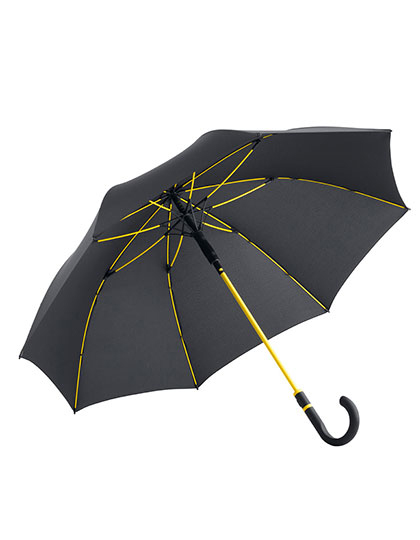 AC-Midsize-Stockschirm FARE®-Style Black / Yellow Ø 112 cm